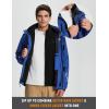 imagebaleaf Mens Rain Jacket 3 In 1 Winter Ski Waterproof Windbreaker Hooded Reflective Packable with Polar Fleece JacketBlue