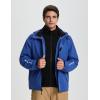 imagebaleaf Mens Rain Jacket 3 In 1 Winter Ski Waterproof Windbreaker Hooded Reflective Packable with Polar Fleece JacketBlue