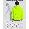 imagebaleaf Mens Rain Jacket 3 In 1 Winter Ski Waterproof Windbreaker Hooded Reflective Packable with Polar Fleece JacketGreen