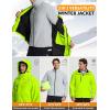 imagebaleaf Mens Rain Jacket 3 In 1 Winter Ski Waterproof Windbreaker Hooded Reflective Packable with Polar Fleece JacketGreen