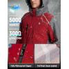 imagebaleaf Mens Rain Jacket 3 In 1 Winter Ski Waterproof Windbreaker Hooded Reflective Packable with Polar Fleece JacketRed