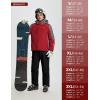imagebaleaf Mens Rain Jacket 3 In 1 Winter Ski Waterproof Windbreaker Hooded Reflective Packable with Polar Fleece JacketRed