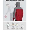 imagebaleaf Mens Rain Jacket 3 In 1 Winter Ski Waterproof Windbreaker Hooded Reflective Packable with Polar Fleece JacketRed