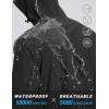 imagebaleaf Mens Rain Jacket Waterproof Breathable Raincoat with Hood for Outdoor Hiking Traveling Cycling WindbreakerBlack