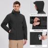 imagebaleaf Mens Rain Jacket Waterproof Breathable Raincoat with Hood for Outdoor Hiking Traveling Cycling WindbreakerBlack