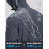 imagebaleaf Mens Rain Jacket Waterproof Breathable Raincoat with Hood for Outdoor Hiking Traveling Cycling WindbreakerGray
