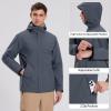 imagebaleaf Mens Rain Jacket Waterproof Breathable Raincoat with Hood for Outdoor Hiking Traveling Cycling WindbreakerGray