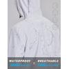 imagebaleaf Mens Rain Jacket Waterproof Breathable Raincoat with Hood for Outdoor Hiking Traveling Cycling WindbreakerWhite