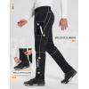 imagebaleaf Mens Winter Cycling Running Pant Water Resistant Fleece Mountain Bike Pants Cold Weather Gear WindproofBlack Grey