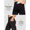 imagebaleaf Mens Winter Running Tights Thermal Cycling Pants Cold Weather Gear Fleece Lined Pockets Leggings Compression3 Pockets Red