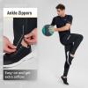 imagebaleaf Mens Winter Running Tights Thermal Cycling Pants Water Resistant Pockets Zipper Legs Cold WeatherBblack