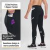 imagebaleaf Mens Winter Running Tights Thermal Cycling Pants Water Resistant Pockets Zipper Legs Cold WeatherBblack