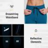imagebaleaf Mens Winter Running Tights Thermal Cycling Pants Water Resistant Pockets Zipper Legs Cold WeatherBdeep Blue