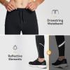 imagebaleaf Mens Winter Running Tights Thermal Cycling Pants Water Resistant Pockets Zipper Legs Cold WeatherBlack