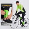 imagebaleaf Mens Winter Running Tights Thermal Cycling Pants Water Resistant Pockets Zipper Legs Cold WeatherBlackGreen