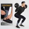 imagebaleaf Mens Winter Running Tights Thermal Cycling Pants Water Resistant Pockets Zipper Legs Cold WeatherBlackGrey