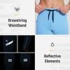 imagebaleaf Mens Winter Running Tights Thermal Cycling Pants Water Resistant Pockets Zipper Legs Cold WeatherBlight Blue