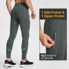 imagebaleaf Mens Winter Running Tights Thermal Cycling Pants Water Resistant Pockets Zipper Legs Cold WeatherGrey