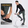 imagebaleaf Mens Winter Running Tights Thermal Cycling Pants Water Resistant Pockets Zipper Legs Cold WeatherGrey