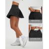 imagebaleaf Pleated Tennis Skirt for Women with Shorts High Waisted Lightweight Athletic Golf Skort Skirts Zipper PocketsBlack