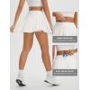 imagebaleaf Pleated Tennis Skirt for Women with Shorts High Waisted Lightweight Athletic Golf Skort Skirts Zipper PocketsWhite