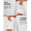 imagebaleaf Pleated Tennis Skirt for Women with Shorts High Waisted Lightweight Athletic Golf Skort Skirts Zipper PocketsWhite