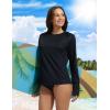 imagebaleaf Rash Guard for Women Swim Shirts UPF 50 UV Sun Protection Long Sleeve Swimsuit Top Zipper Pocket ThumbholeBlack