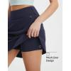 imagebaleaf Skorts for Women 20quot Golf Athletic Tennis Skirts Knee Length Pickleball Hiking Casual Skort Zipper Pockets UPF50Navy Blue