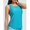 imagebaleaf Tankini Tops for Women High Neck Swim Top Modest Bathing Suit Top Long Swim Tank TopAqua Blue