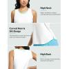 imagebaleaf Tankini Tops for Women High Neck Swim Top Modest Bathing Suit Top Long Swim Tank TopStar White