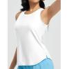 imagebaleaf Tankini Tops for Women High Neck Swim Top Modest Bathing Suit Top Long Swim Tank TopStar White