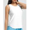 imagebaleaf Tankini Tops for Women High Neck Swim Top Modest Bathing Suit Top Long Swim Tank TopStar White