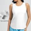 imagebaleaf Tankini Tops for Women High Neck Swim Top Modest Bathing Suit Top Long Swim Tank TopStar White
