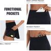 imagebaleaf Womens 13quot Tennis Skirts Golf Skort High Waisted Athletic Pleated Pockets Linner Running Sports Workout CasualSolid Black