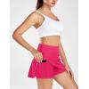 imagebaleaf Womens 13quot Tennis Skirts Golf Skort High Waisted Athletic Pleated Pockets Linner Running Sports Workout CasualSolid Rose Red