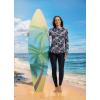 imagebaleaf Womens 14 Zip Rash Guard Swim Shirts with Zipper Pocket UPF 50 Long Sleeve Sun Protection Swimsuit TopsBlack Floral