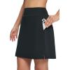 imagebaleaf Womens 18quot Golf Skorts Skirts Knee Length Athletic Tennis Skort Modest Long Casual with Pockets SoftBlack