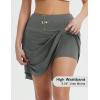 imagebaleaf Womens 18quot Tennis Skorts Skirts Knee Length with Liner Shorts High Waisted Golf Pickleball Athletic with PocketsDark Gray