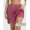 imagebaleaf Womens 18quot Tennis Skorts Skirts Knee Length with Liner Shorts High Waisted Golf Pickleball Athletic with PocketsRose Red