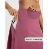imagebaleaf Womens 18quot Tennis Skorts Skirts Knee Length with Liner Shorts High Waisted Golf Pickleball Athletic with PocketsRose Red