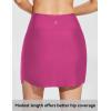 imagebaleaf Womens 2025 17quot Swim Skirt Bottoms High Waisted Modest Bathing Suit Skirt Tummy Control Swim BottomsRose Red 17 a