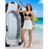 imagebaleaf Womens 2025 17quot Swim Skirt Bottoms High Waisted Modest Bathing Suit Skirt Tummy Control Swim BottomsStar White 14