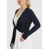 imagebaleaf Womens 2025 UPF 50 Cropped Cover Up Cardigan Tie Front Lightweight Summer Sun Wrap SPF Shirts Beach OutdoorBlacklong Sleeve