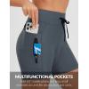 imagebaleaf Womens 4D Padded Bike Shorts High Waisted Cycling Underwear Zipper Pockets for Bicycle Biking CycleDark Gray