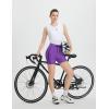imagebaleaf Womens 4D Padded Bike Shorts High Waisted Cycling Underwear Zipper Pockets for Bicycle Biking CycleDark Purple