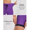 imagebaleaf Womens 4D Padded Bike Shorts High Waisted Cycling Underwear Zipper Pockets for Bicycle Biking CycleDark Purple