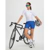 imagebaleaf Womens 4D Padded Bike Shorts High Waisted Cycling Underwear Zipper Pockets for Bicycle Biking CycleRoyal Blue
