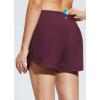 imagebaleaf Womens 4quot High Waisted Swim Shorts Quick Dry Board Shorts UPF50 Swimsuit with Liner and PocketsWine Red