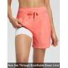 imagebaleaf Womens 5quot Swim Board Shorts High Waisted Quick Dry UPF 50 Swimsuit Swimming Bottoms with Boxer Liner Zipper PocketsPink