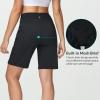 imagebaleaf Womens 9quot High Waisted Swim Board Shorts Quick Dry Swimsuits Bottoms with DrawstringBlack